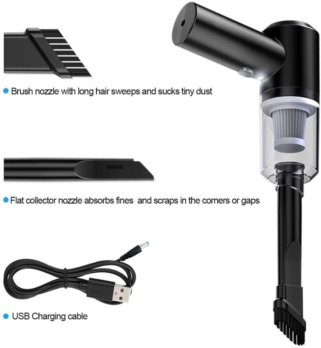 2 in 1 Vacuum Cleaner-Handheld Vacuum Car Cleaner Air Duster Wireless Rechargeable Home